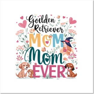 Best Golden Retriever Mom Ever Funny Dog Lover Gifts Women Posters and Art